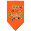 Mirage Pet Products I CantSanta is Watching Screen Print BandanaOrange Small 66-424 SMOR